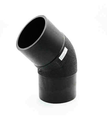 DN63-DN450 SDR11 SDR17 SDR17.6 PE স্পিগট 45 ডিগ্রি পাইপ কনুই
